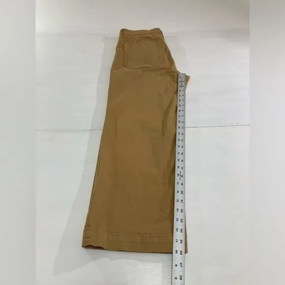 J Crew Sailor Chino Pants Women’s 30 Brown Slim Wide Leg Cropped High Rise - Picture 10 of 11